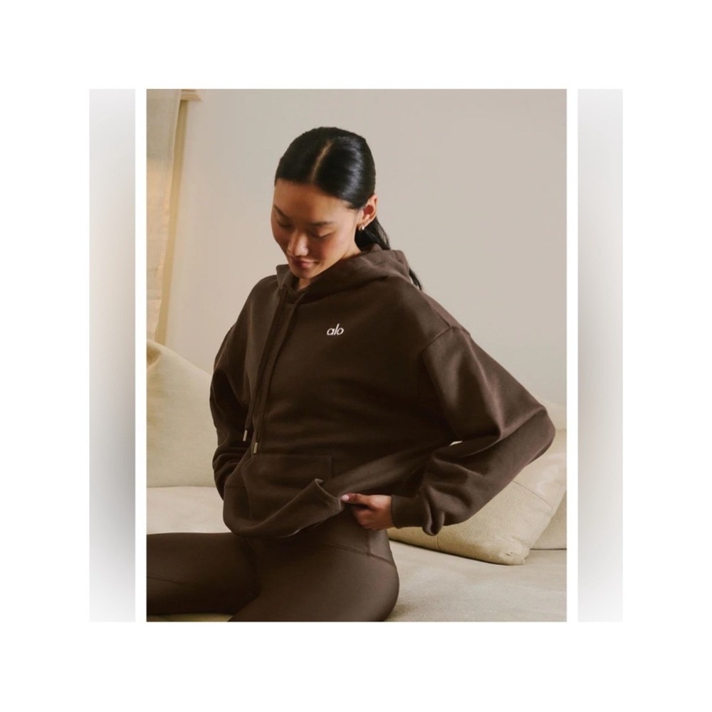 ALO Yoga Brown Accolade Hoodie Size Medium